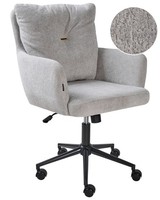 BüRostuhl Mit Stoffbezug Polyester-Bouclé Metallgestell Drehfunktion Neigungsver