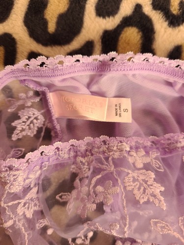 New Vintage Victoria's Secret Lavender Baby's Breath Hipster Bikini Panty Sm - Picture 6 of 9