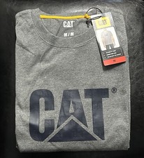 CAT Caterpillar Men's Relaxed Fit T Shirt, Color Gray, Size Medium, Durable.  