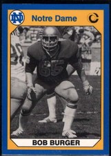 BOB BURGER 1990 COLLEGIATE COLLECTION NOTRE DAME #90 ID:31742