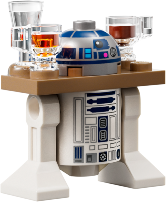 LEGO Star Wars R2-D2 Astromech Droid Minifigure + Drink Serving