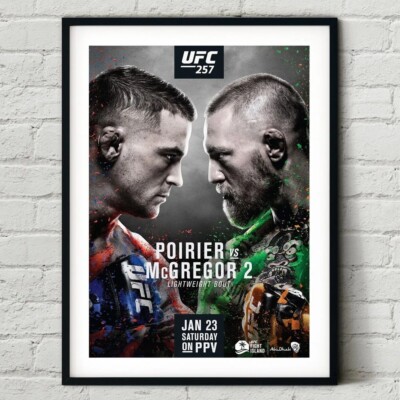 257 Dustin Poirier vs. Conor McGregor 2 Boxing Poster Druck | Kampfsport Bild