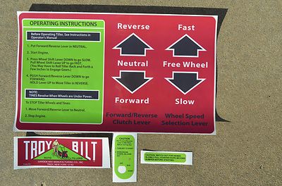 Troy Bilt Horse Tine Hood Decal Horse 1  1238-(73)   Master Kit