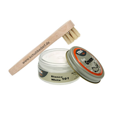 Schuhcreme  Shoe Cream-Schuhputzcreme-Ledercreme Lederbalsam Glattleder + Bürste