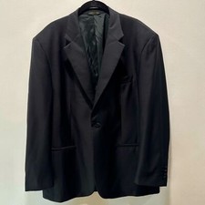 Principe by Marzotto 100 Wool Black One Button Tuxedo Blazer Shawl Size 44R
