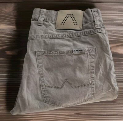 Alberto Men's PIPE Regular Slim Fit Microstructure Cotton Blend Pants! W32 L30 