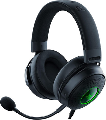 Kraken V3 Wired USB Gaming Headset: Triforce Titanium 50Mm Drivers - Detachable 