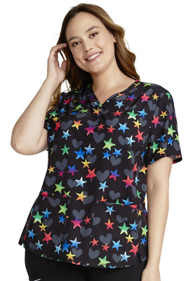 Loving Stars Cherokee Scrubs V Neck Top CK703 LVSS