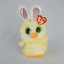 2022 TY Beanie Boos COOP Easter Yellow Baby Chick Plush Bunny Ear Glitter Toy 8"