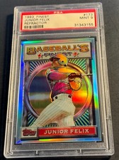1993 JUNIOR FELIX TOPPS FINEST REFRACTOR #173 PSA 9 MARLINS POP 54