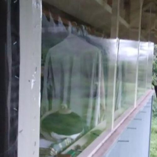 48 In. X 25 Ft. Crystal Clear Plastic Vinyl Sheeting Mil Roll Ft Weatherstrip - Picture 4 of 24