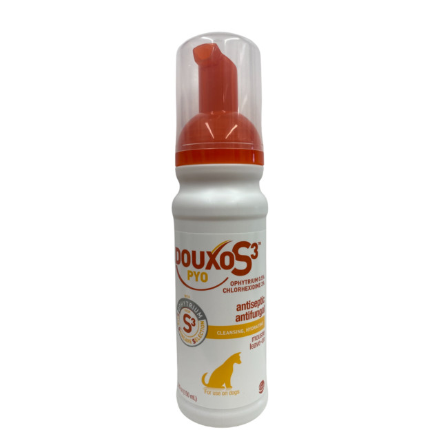 DouxoS3 PYO Chlorhexidine Antiseptic Antifungal Cleansing LeaveOn Mousse 11/2024