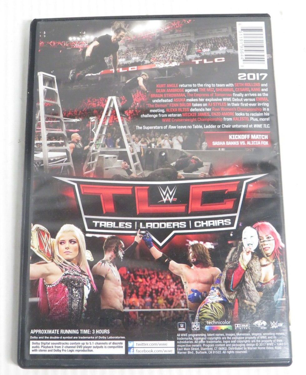 WWE TLC TABLES LADDERS CHAIRS 2017 DVD WRESTLING KURT ANGLE SETH