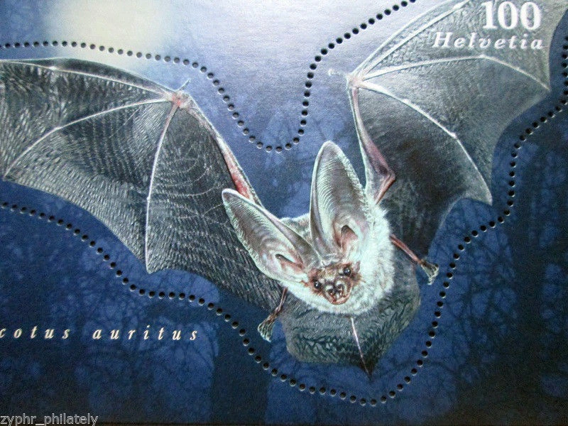 Suiza - "MURCIÉLAGO MARRÓN OREJAS LARGAS" ¡Único MNH MS 2012! Foto 4 de 4