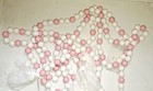 2-Pink and White Wood Bead Garland with Tassels GIRLS ROOM EASTER VALENTINES