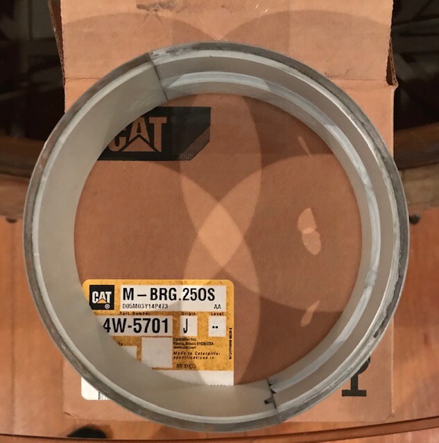 OEM Caterpillar 4W5701 Main Bearing .63 mm, Cat 6N4169, Cat 8N5425