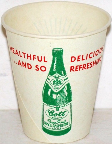 Vintage paper cup ITS COTT TO BE GOOD picturing the bottle 4oz unused n-mint+ - Picture 2 of 2