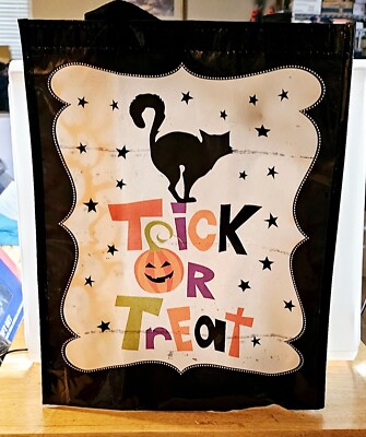 Set Of 2 NEW Cracker Barrel Halloween Black Cat Reusable Bags Trick Or Treat