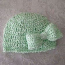 Hand Crocheted Baby Infant Toddler BEANIE CAP HAT Girls MADE IN THE USA
