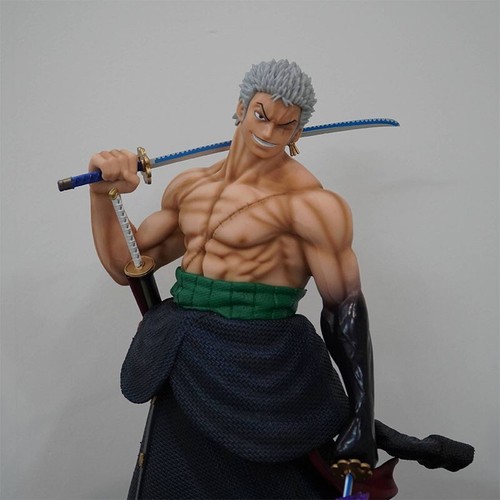 Roronoa Zoro 50 cm – Figurine Anime One Piece – 5 Têtes / Expressions - Foto 5 di 6