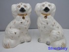 Antique Beswick England Large 7.75" Pair Figurines King Charles Spaniels 1378-5