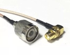 TNC Male Plug Connector Switch SMA Female Jack nut Right Angle RG178 20CM 8  USA