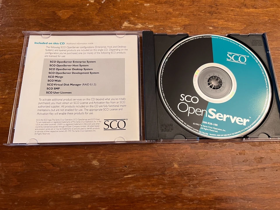 SCO OpenServer R5.0 CD RARE - Image 2 of 3