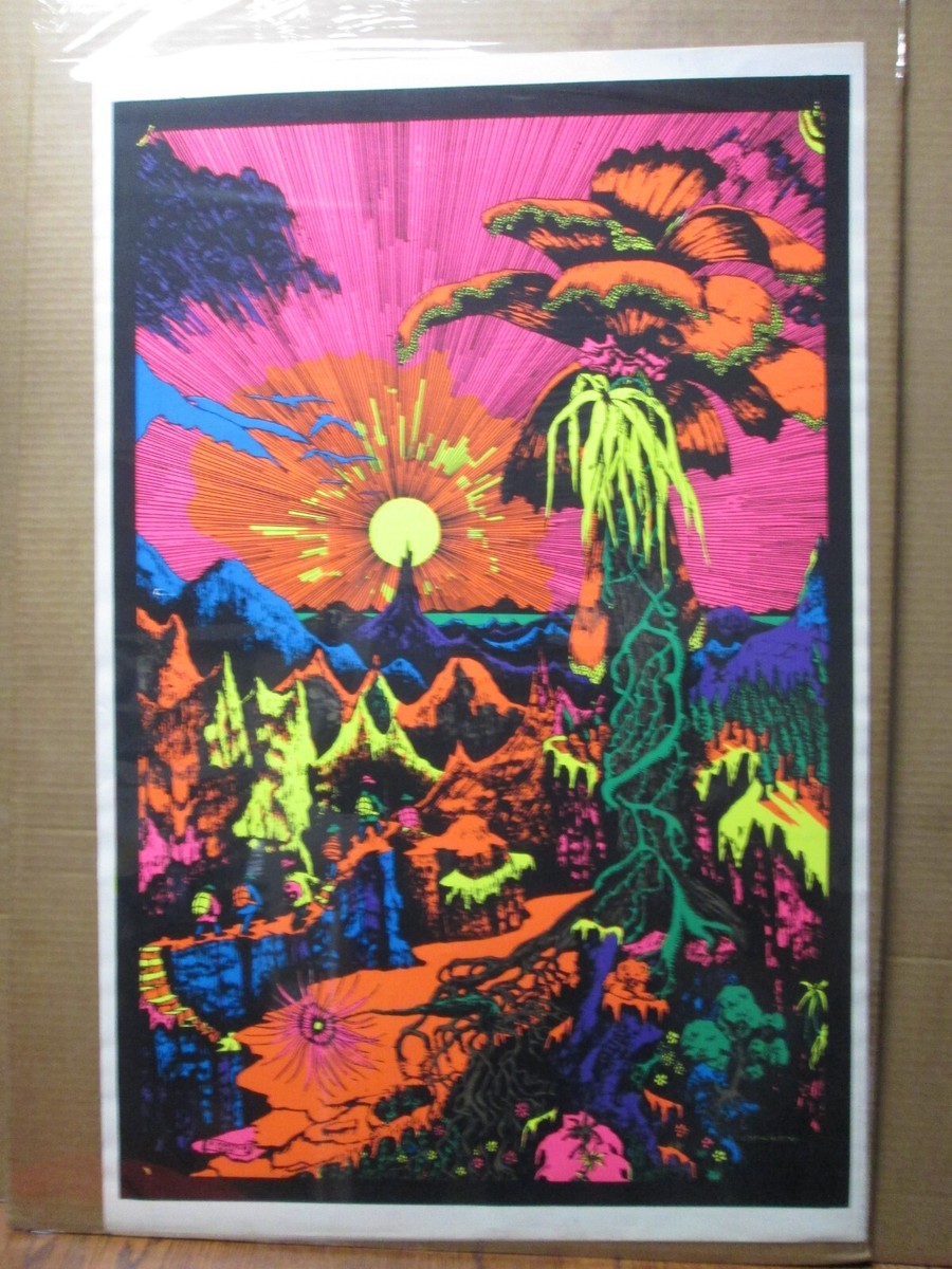 Sunrise Lost Horizons black light Poster 1969 A Mattila 19531 | eBay
