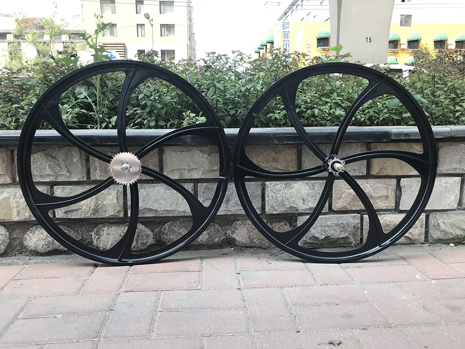 CDHPOWER 26 inch Magnesium Wheels/Rim Set with 120mm Width and Sprocket Combo