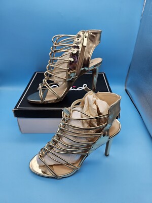 champagne dress sandals Naturalizer Lizbeth Champagne Metallic Leather Dress Sandals