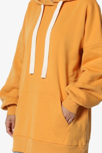 TheMogan S~3X Oversized Pullover Fleece Hooded Sweatshirt Oversized Tunic Hoodie - Picture 121 of 146
