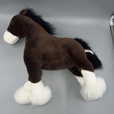 NWT 16" GUND Plush Horse CLYDE Clydesdale Realistic Stuffed Animal Toy 42985