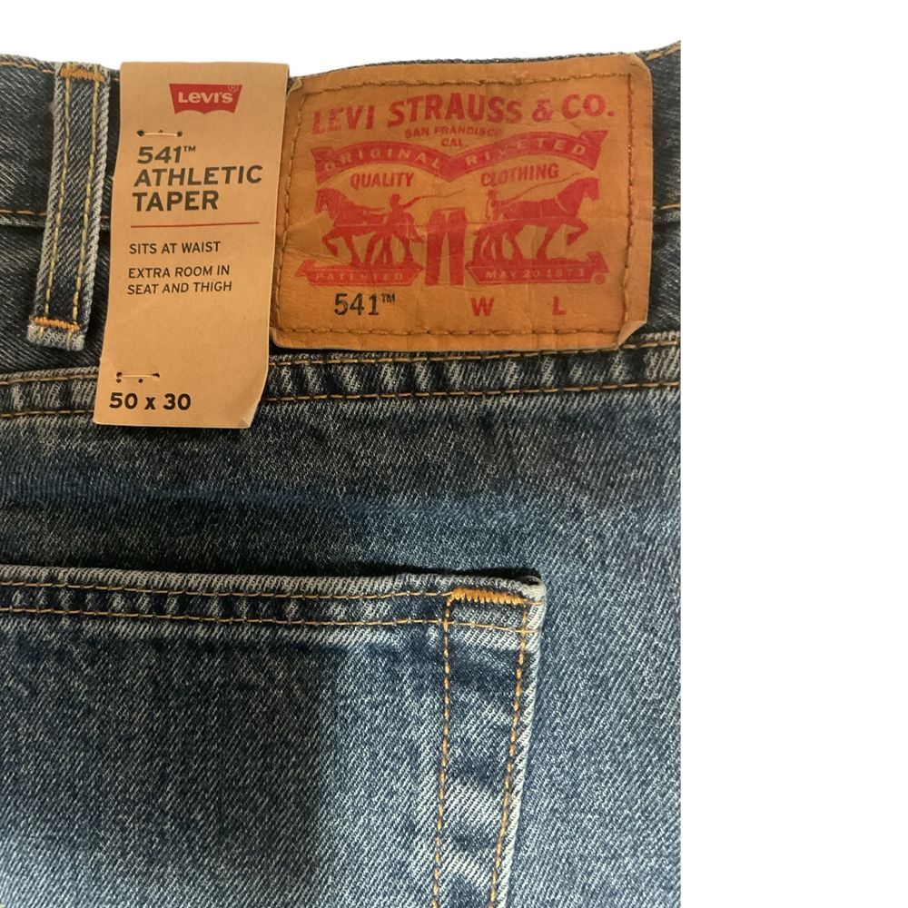 Levi's Men's 541 Athletic Taper All Seasons Jeans Size 50x30 (Big & Tall) Blue thumbnail 5