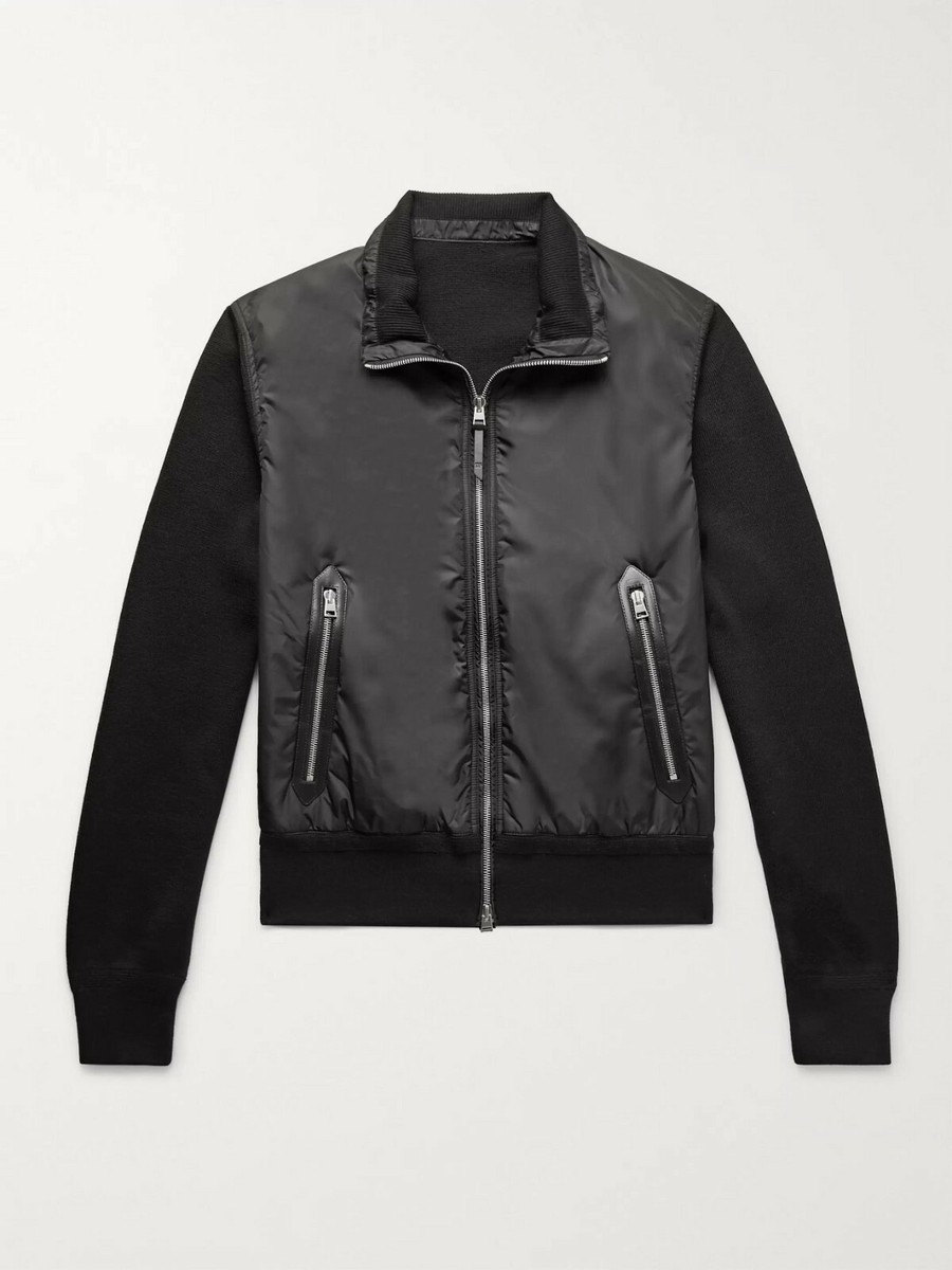 ジャケット Tom Ford Giacca Monopetto In Lana $3500 TOM FORD Slim-Fit Merino Wool And Padded Nylon Jacket