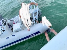 Festrumpfschlauchboot grand 470 honda mit honda bf50 aussenboarder