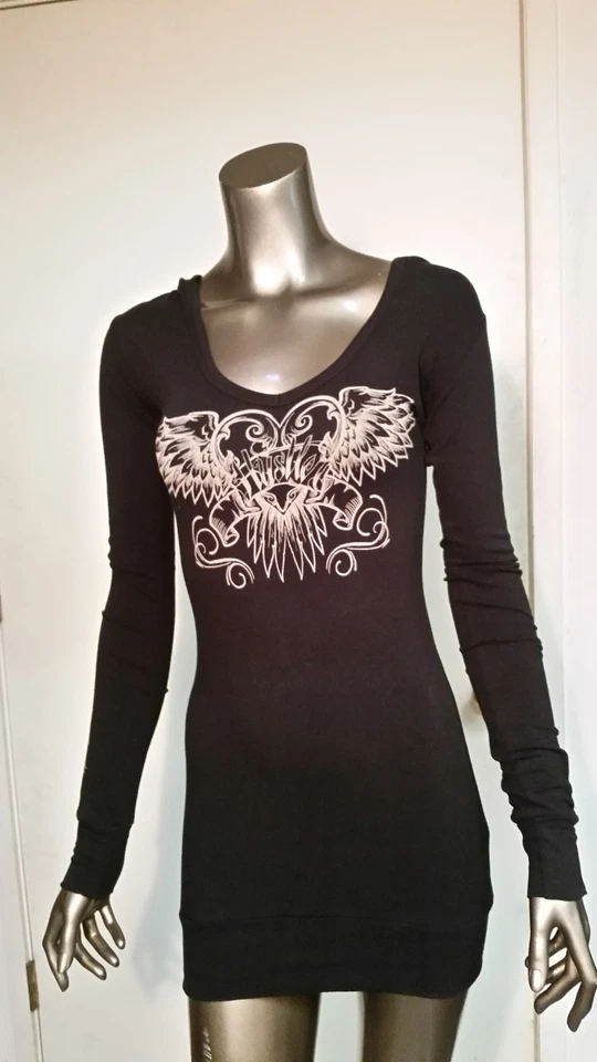 Nueva sudadera con capucha de mujer Hustler andrajosa manga larga venta al por menor 48,00 Foto 3 de 4