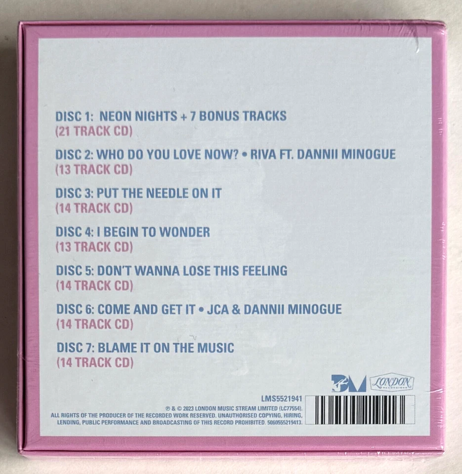 DANNII MINOGUE * NEON NIGHTS 20 * UK LIMITED EDITION ANNIVERSARY 7x CD BOX * BN! - Image 2 of 4
