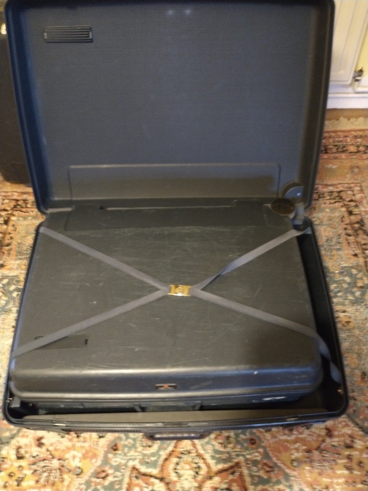 Vintage Delsey Pair Hard Shell Suitcases In Blue Made In France & USA eBay