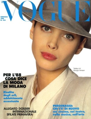 CHRISTY TURLINGTON Cindy Crawford ALY DUNNE Vogue Magazine Italia January 1988
