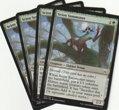   4 MAGIC The Gathering SCION SUMMONER Green Creature MTG PLAYSET OGW/EN 2016
