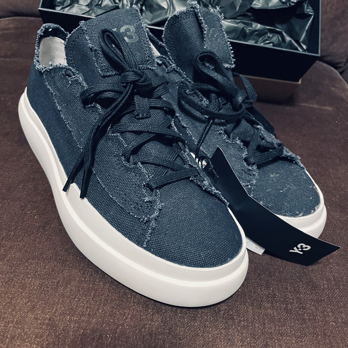 adidas Y-3 Nizza Low Black Off White ID1463w Mens 8 US New