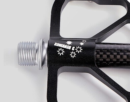 Aluminum Road MTB Mountain XC Bike Pedal Bearing Flat Pedals Carbon tube - Picture 5 of 14