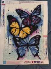 Completed Diamond Art Butterflies 30x40cm unframed