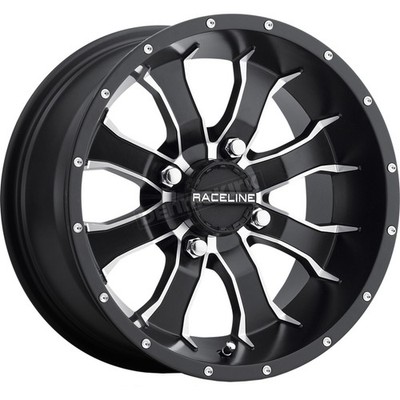 Sedona Front/Rear Machined Black Raceline Mamba 12 x 7 Wheel - A7727056-43