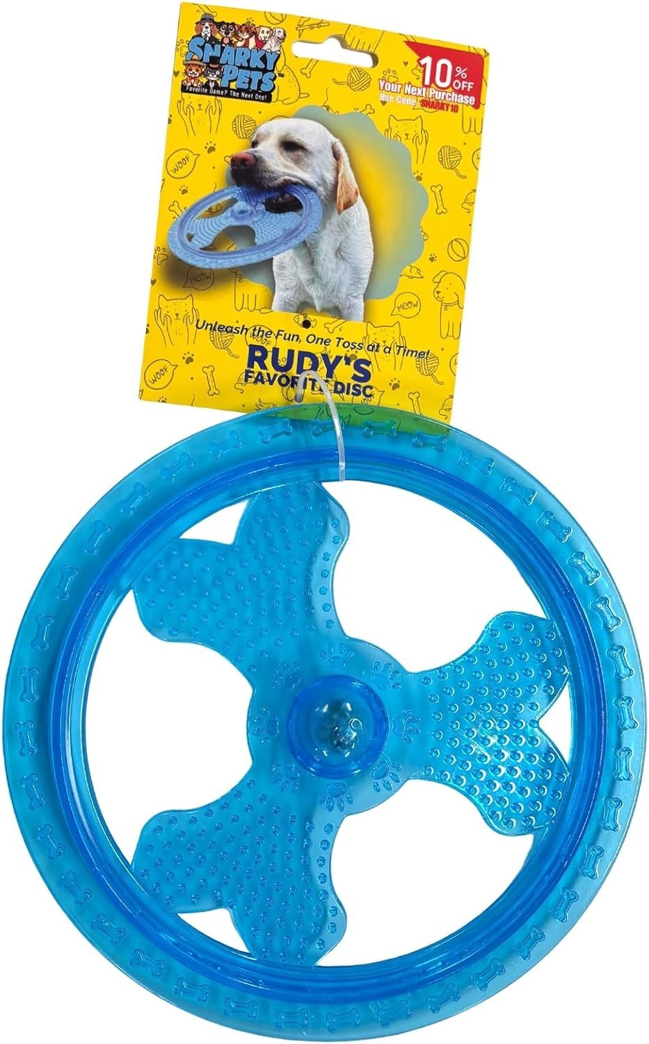 Rudy’s TPR Flying Disc Dog Toy w/ Center Ball Frisbee Pool Floats Chew Toys