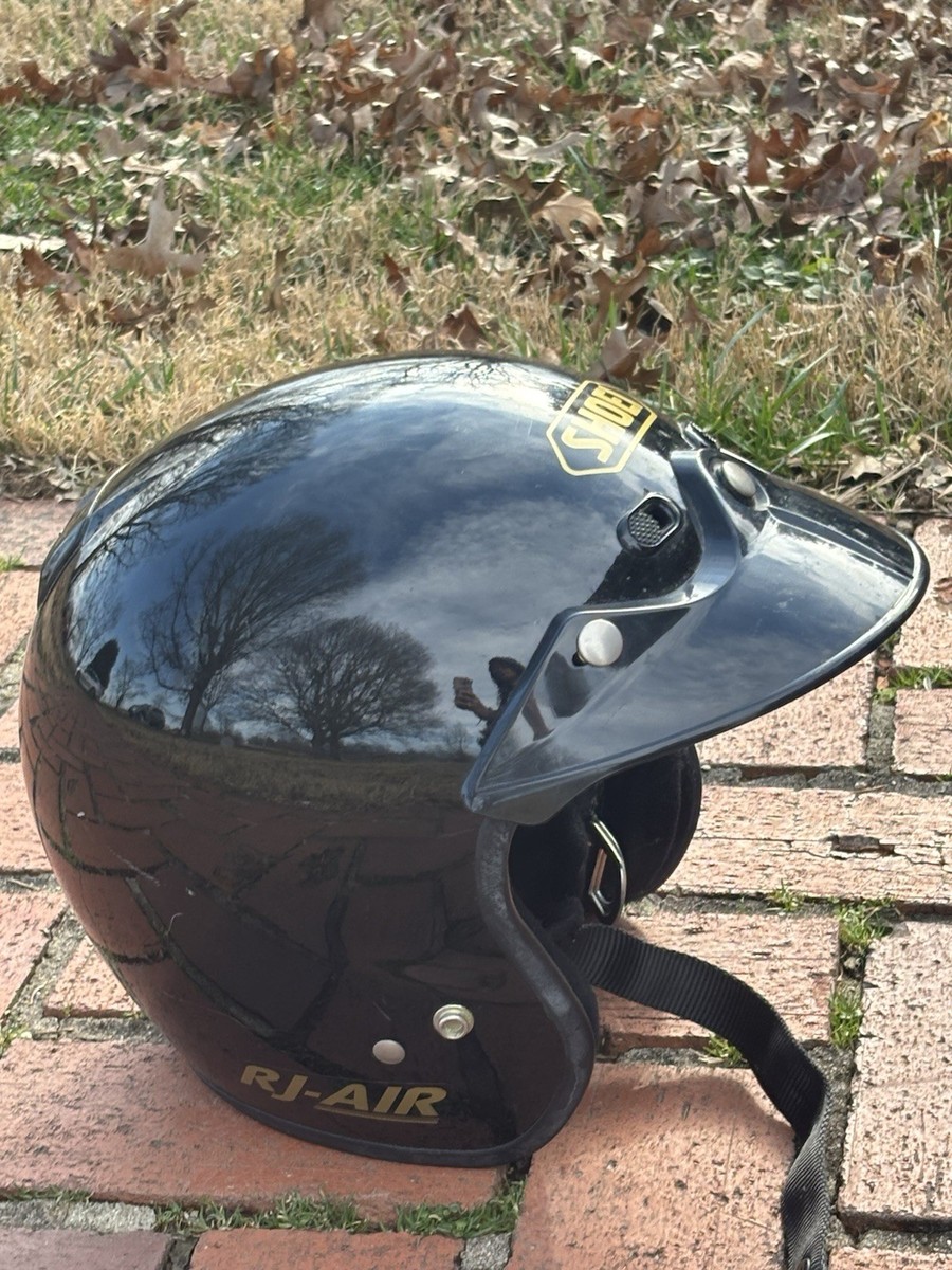 Vintage Shoei S-12 Open Face Helmet Black Snell 1975 DOT Japan