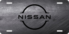 Nissan Premium Simulated Raw Industrial Metal Look Aluminum Vanity License Plate