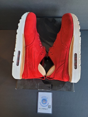 NIKE AIR MAX 1 ROYAL GYM RED SUMMIT WHITE SZ 10 WMNS 8.5 MENS 847672-661 - Picture 4 of 7