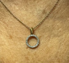 David Yurman Necklace   18 inch, 18 kt gold with Diamond pendant