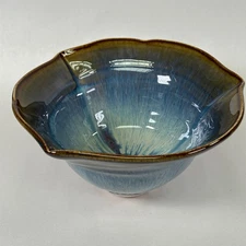 Bill Campbell Drip Glaze Stunning Pottery Bowl - Signed